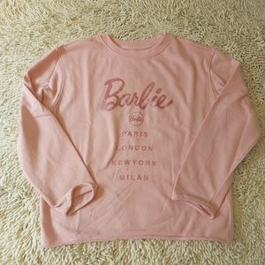 Missguided pink Barbie sweatshirt- size medium